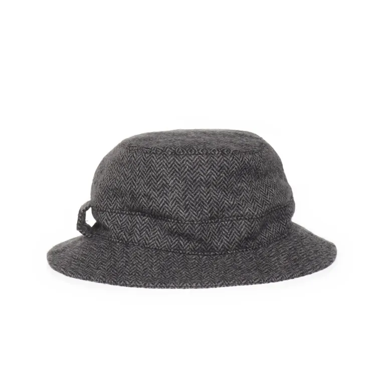 Buckethatt (Svart, Grå) från Wigéns Ull, Polyester - Vinkel 3