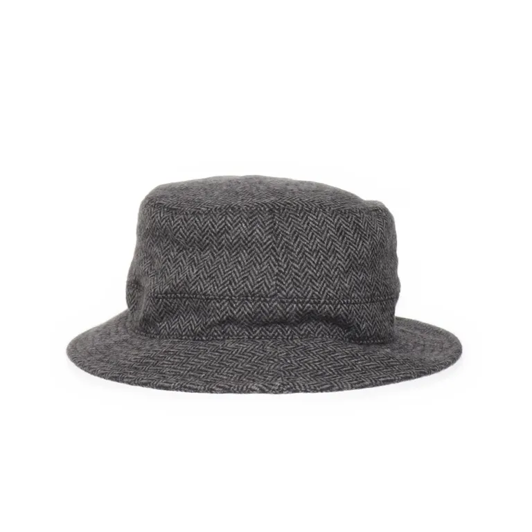 Buckethatt (Svart, Grå) från Wigéns Ull, Polyester - Vinkel 4