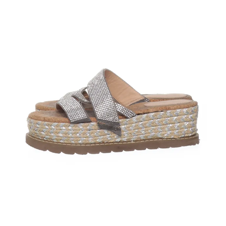 Kilklackar (Silverfärgad, Brun) från ASOS Shoes - Vinkel 3