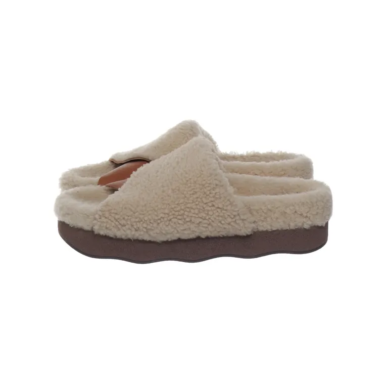 Tofflor (Beige) från Chloé Päls - Vinkel 3