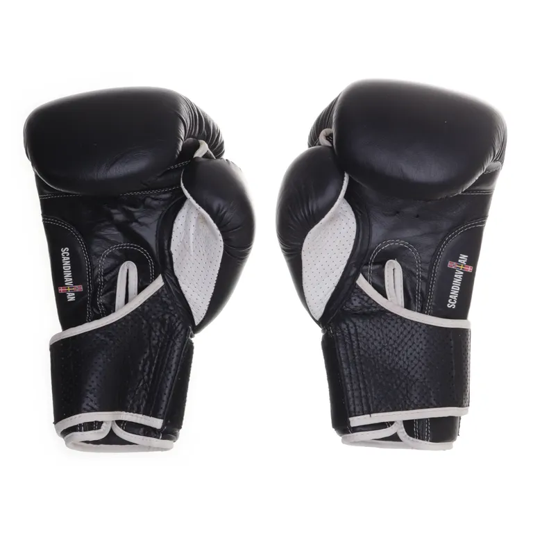 Boxningshandskar (Svart, Flerfärgad) från Genuine Fighter Gear Skinn - Vinkel 2