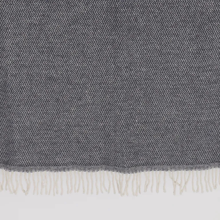 Pläd (Grå, Vit) från Hemtex Ull - Vinkel 2