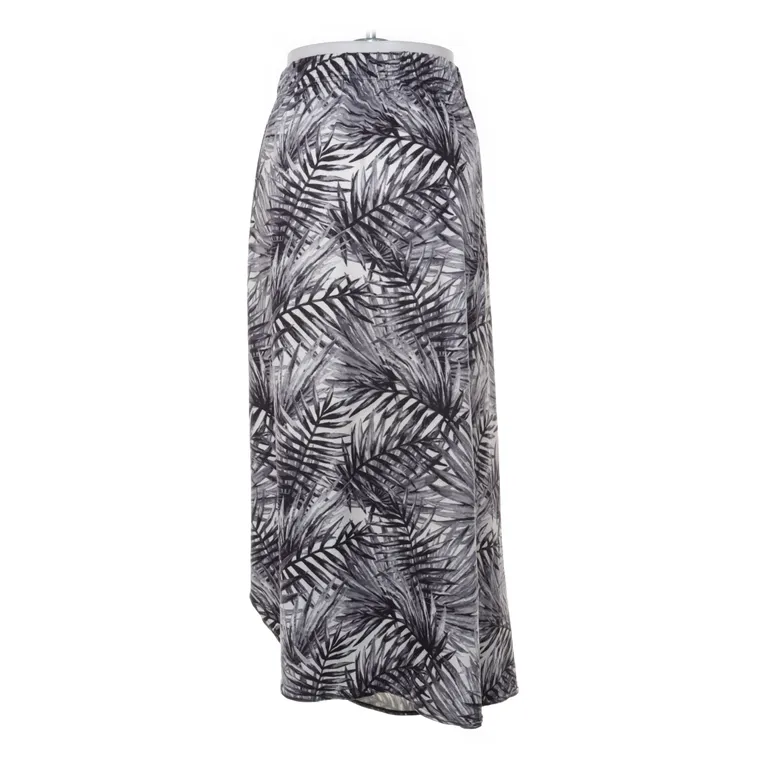 Kjol (Grå, Flerfärgad) från Plus Size Elastan, Polyester - Vinkel 2