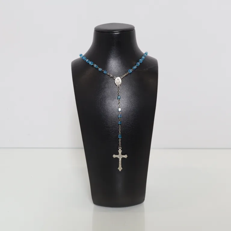 Halsband (Blå, Silverfärgad) Okänd metall