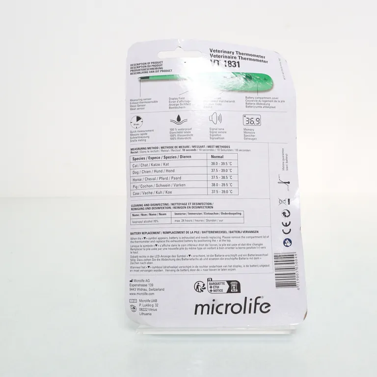 Febertermometer (Grön) från Microlife - Vinkel 2