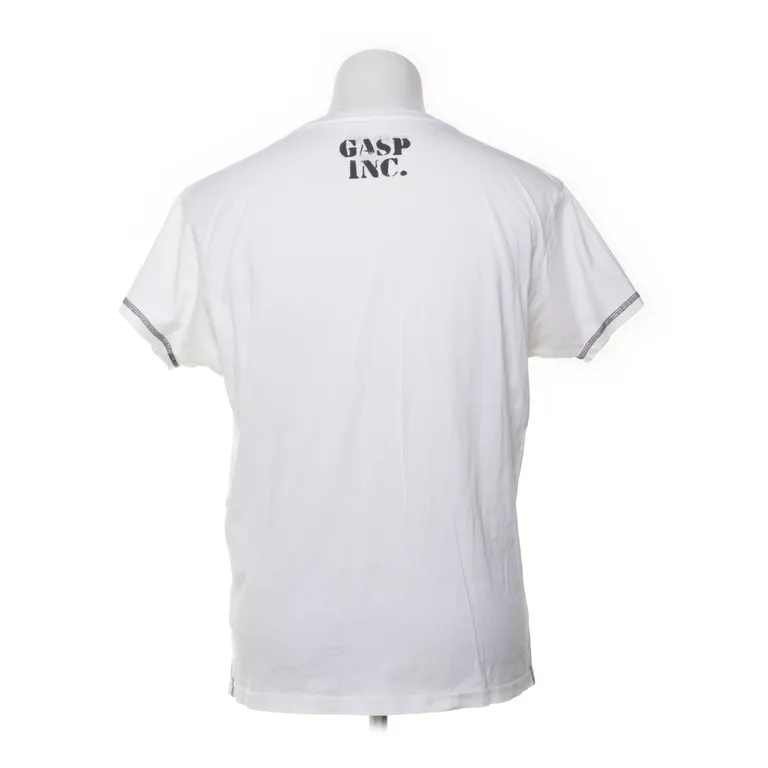 T-shirt (Vit, Svart) från Gasp Inc Bomull - Vinkel 2