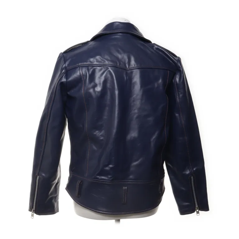 Bikerjacka (Blå) från Warsa Leather Skinn - Vinkel 2