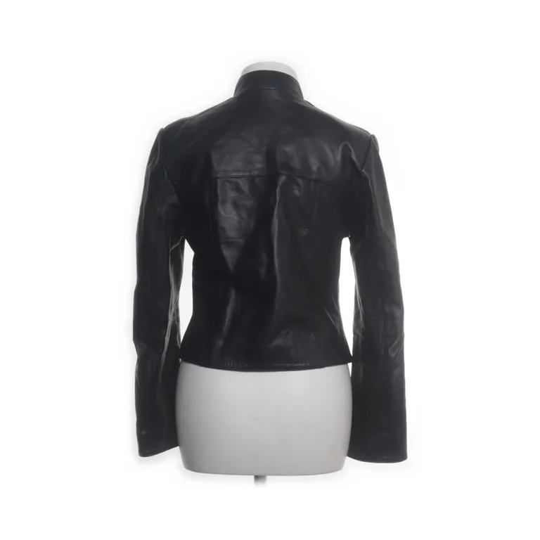 Läderjacka (Svart) från 1st Class Collection Skinn, Bomull, Viskos, Polyester - Vinkel 2
