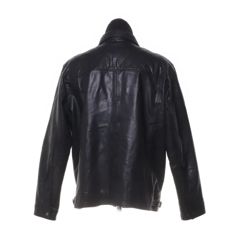 Läderjacka (Svart) från Levinsky Polyester, Skinn - Vinkel 2