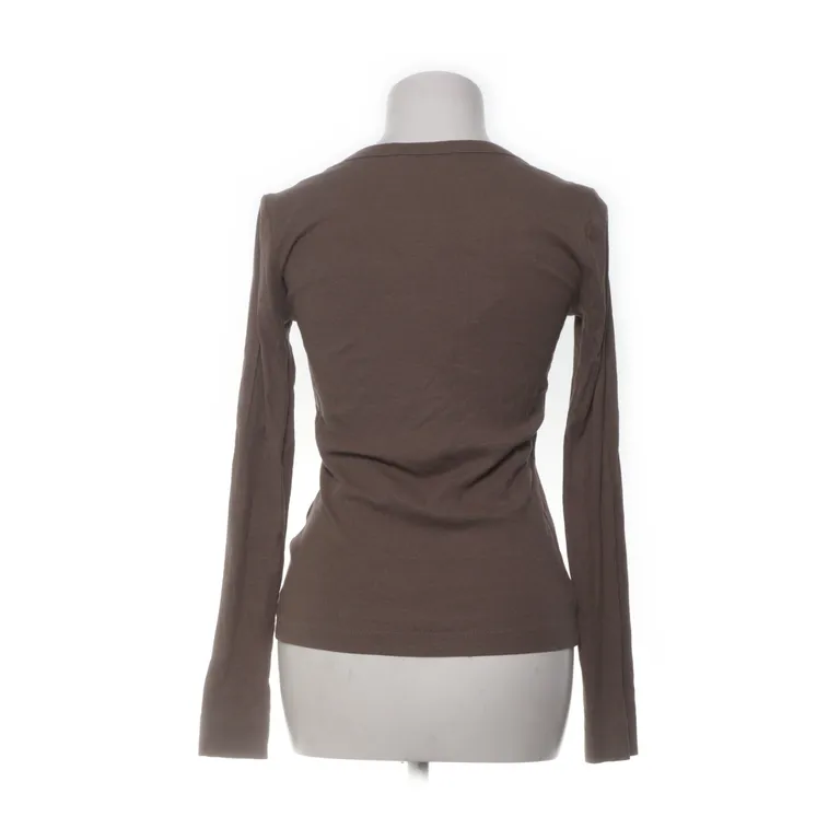Långärmad t-shirt (Beige) från H&M Bomull, Elastan, Modal - Vinkel 2