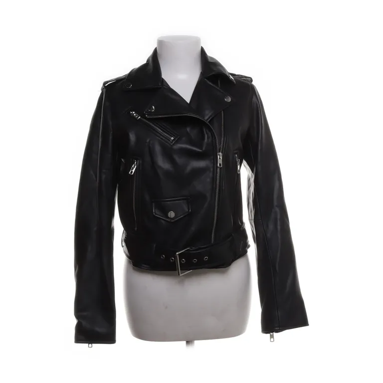 Bikerjacka (Svart) från Zara Polyuretan, Polyester