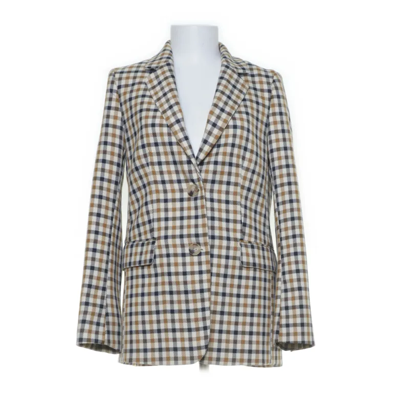 Kavaj (Beige, Flerfärgad) från H&M Polyester, Viskos, Elastan