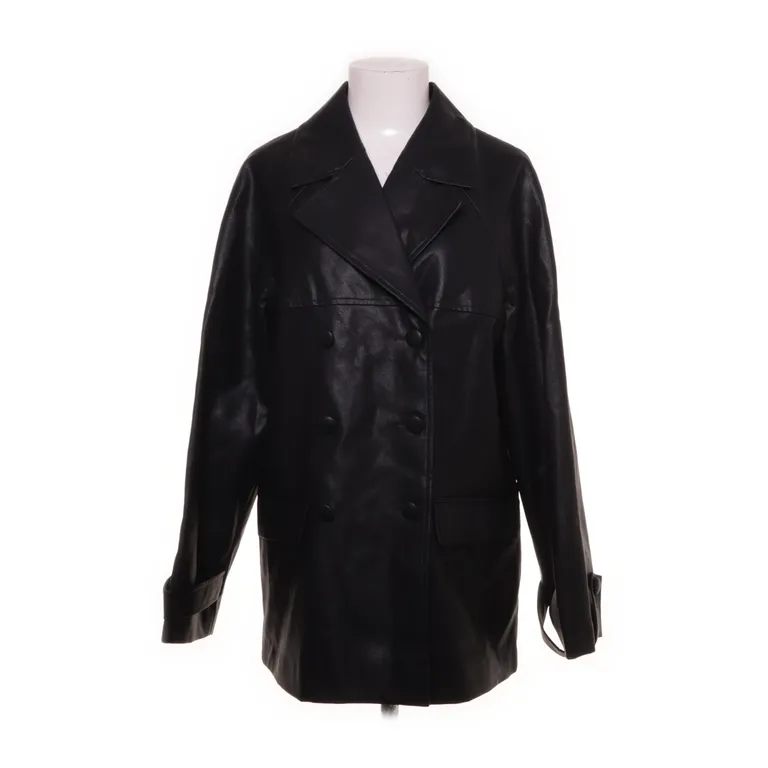 Jacka (Oversized Pu Double Breasted Jacket) från NA-KD Polyuretan, Viskos, Polyester