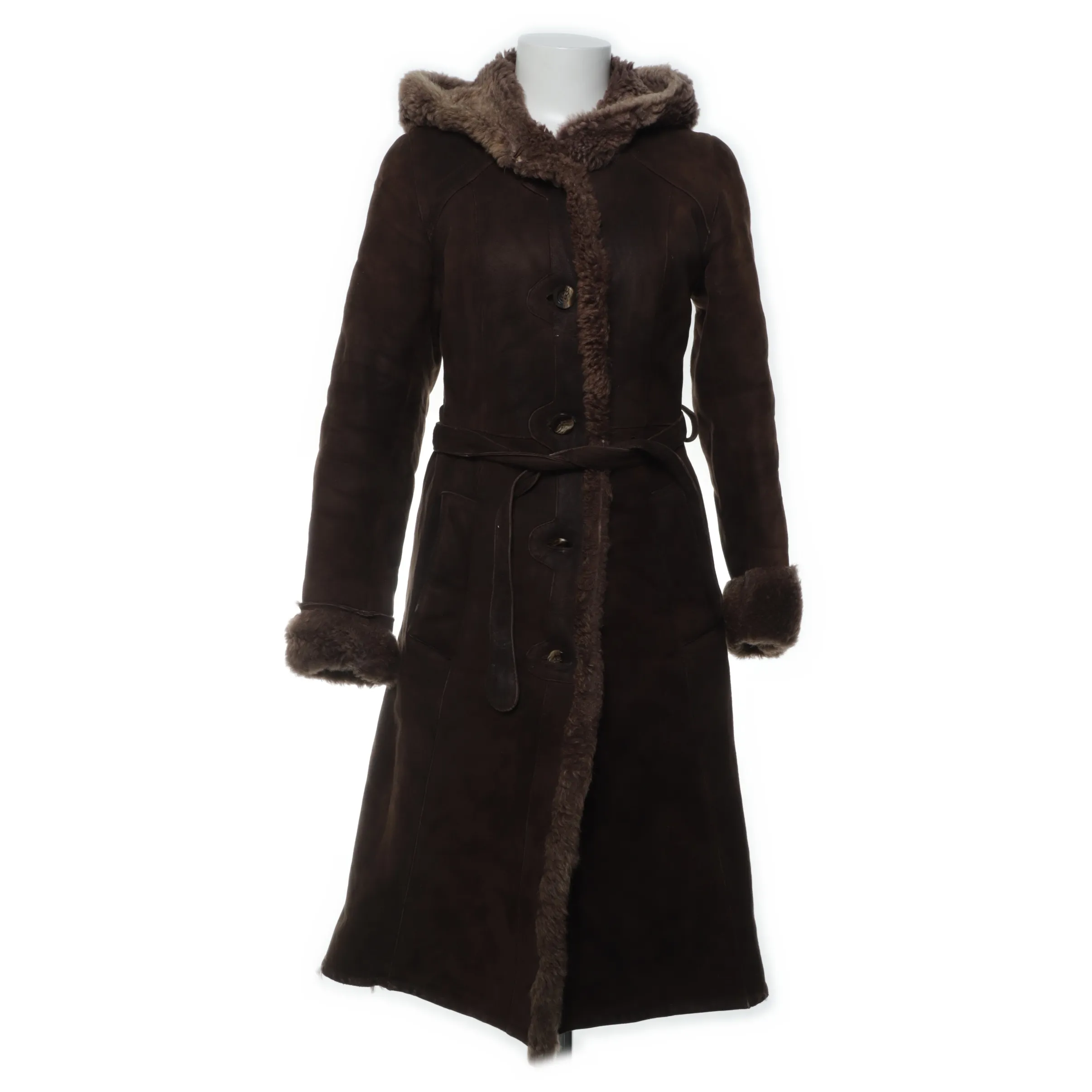 Bege - Shearling Jacke - WMN-EU-36