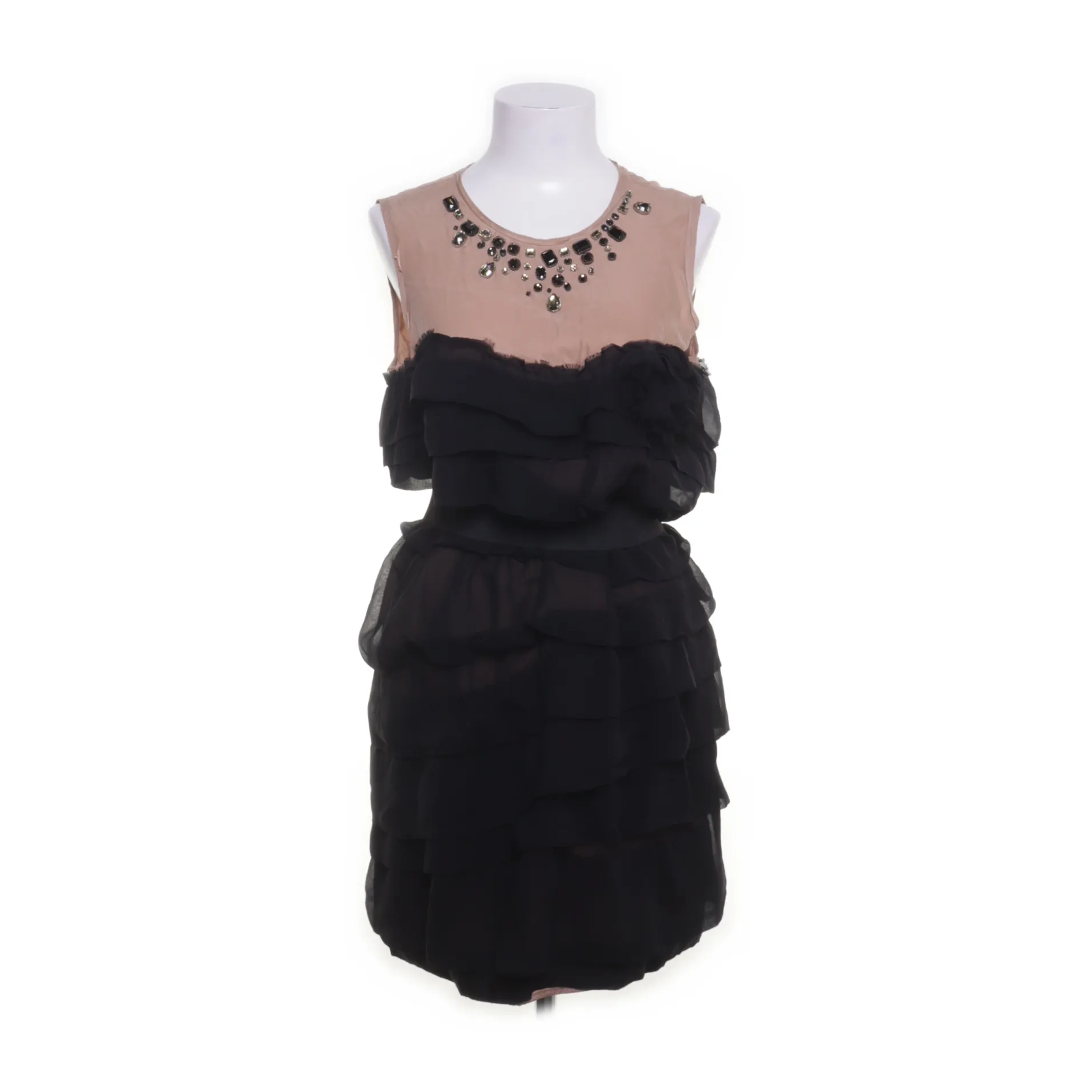black dress for teenage girl LILLIAN (Style #101Y) - Scoop Neck Long Sleeve from parties and school Off The Shoulder Draped abito_da_sposa_vintage Skirt/Dress length type:Normal Length (suitable for Height 160 - 167cm)