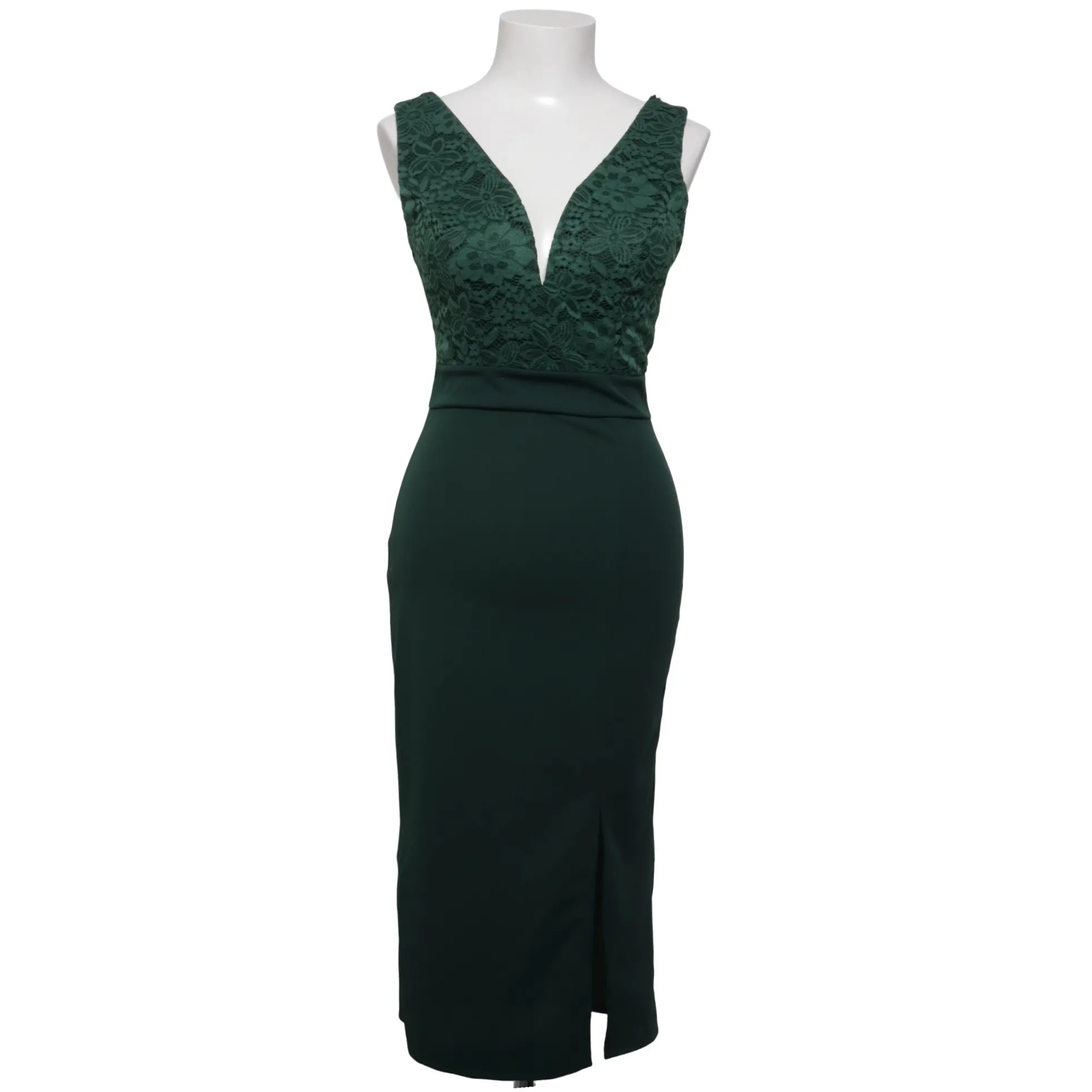 slim fit dress slacks Well Versed Pleated Mini Dress Forest Green