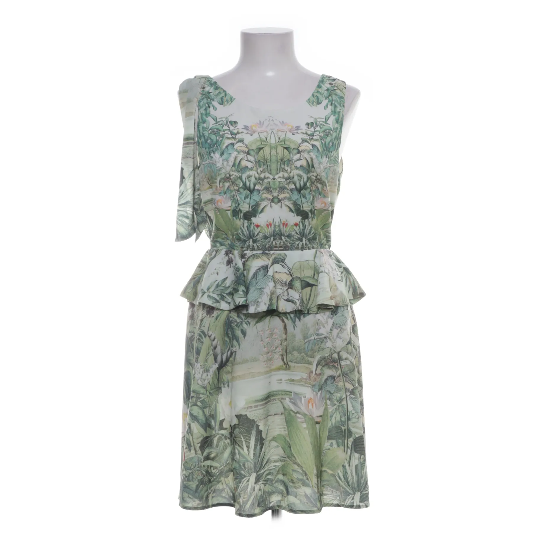 h&m conscious green dress Jacquard Green Dress
