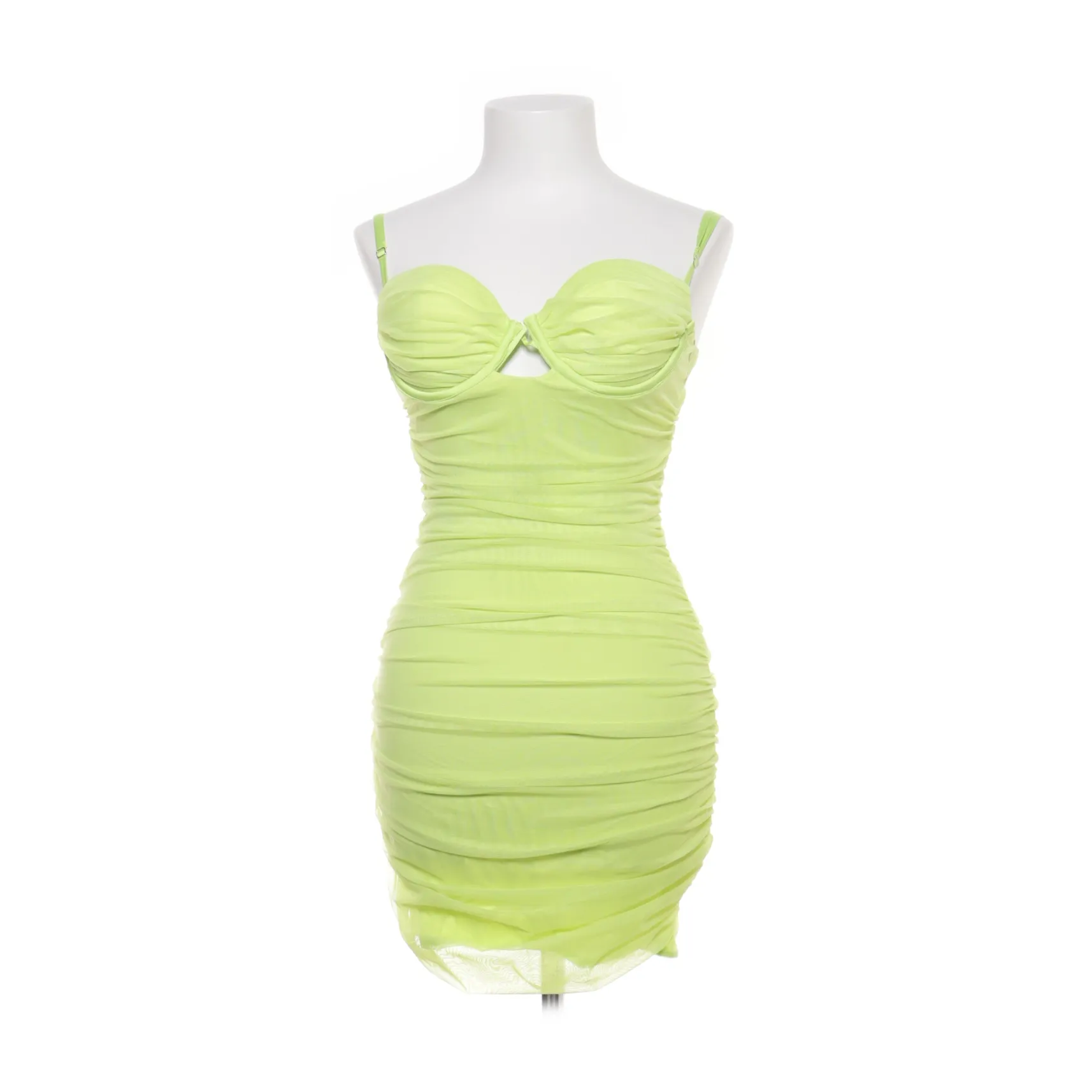 green emerald velvet dress Rent Oh Polly Aurora Embellished Bandeau Mini Dress in Pear Green main image 0