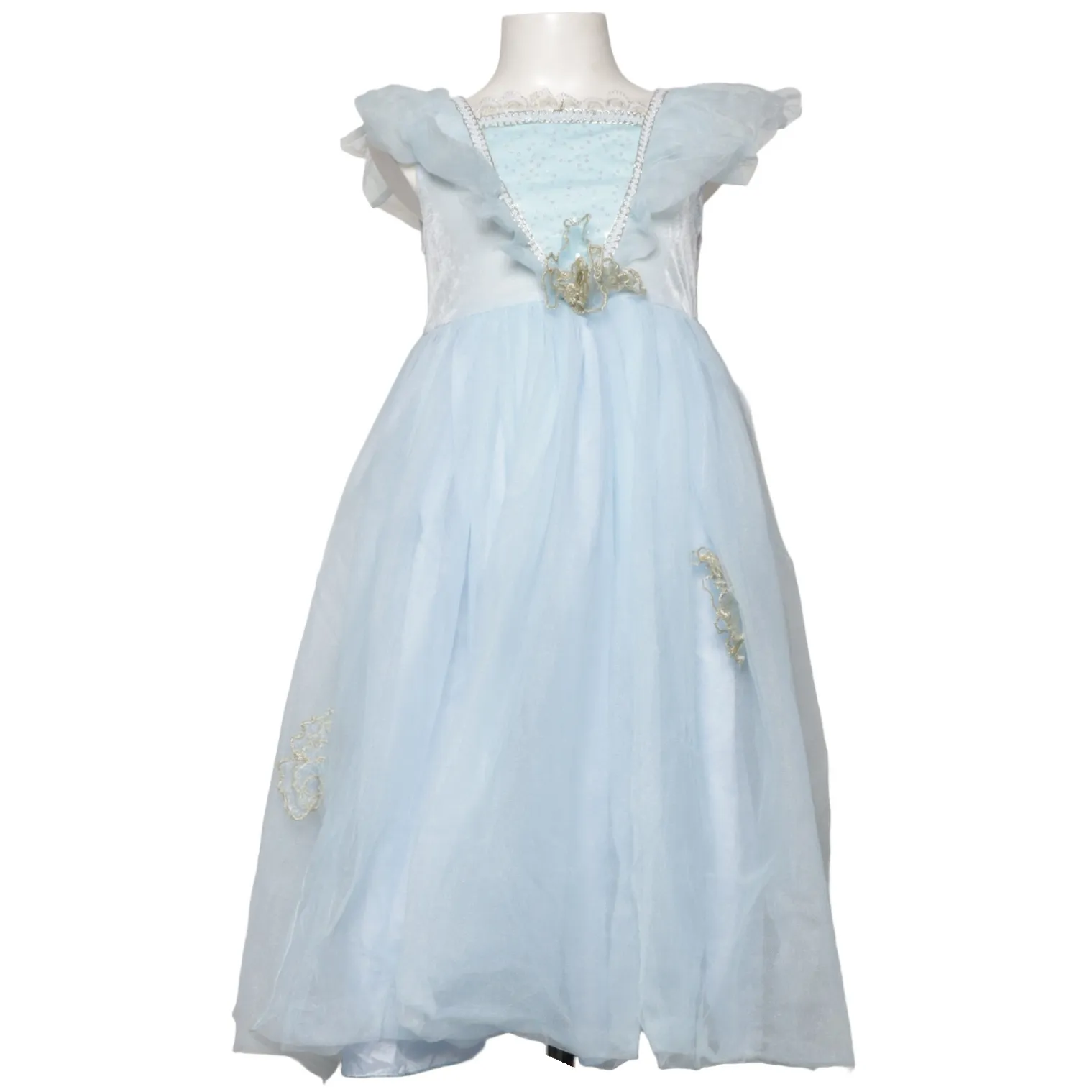 green emerald velvet dress The Fairydust Gown in Baby Daisies – Maison Amory main image 0