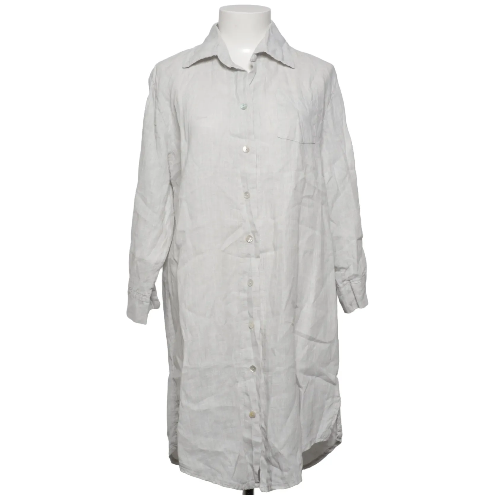 chinese dress ladies TALIA BENSON / white linen dress / m  archival