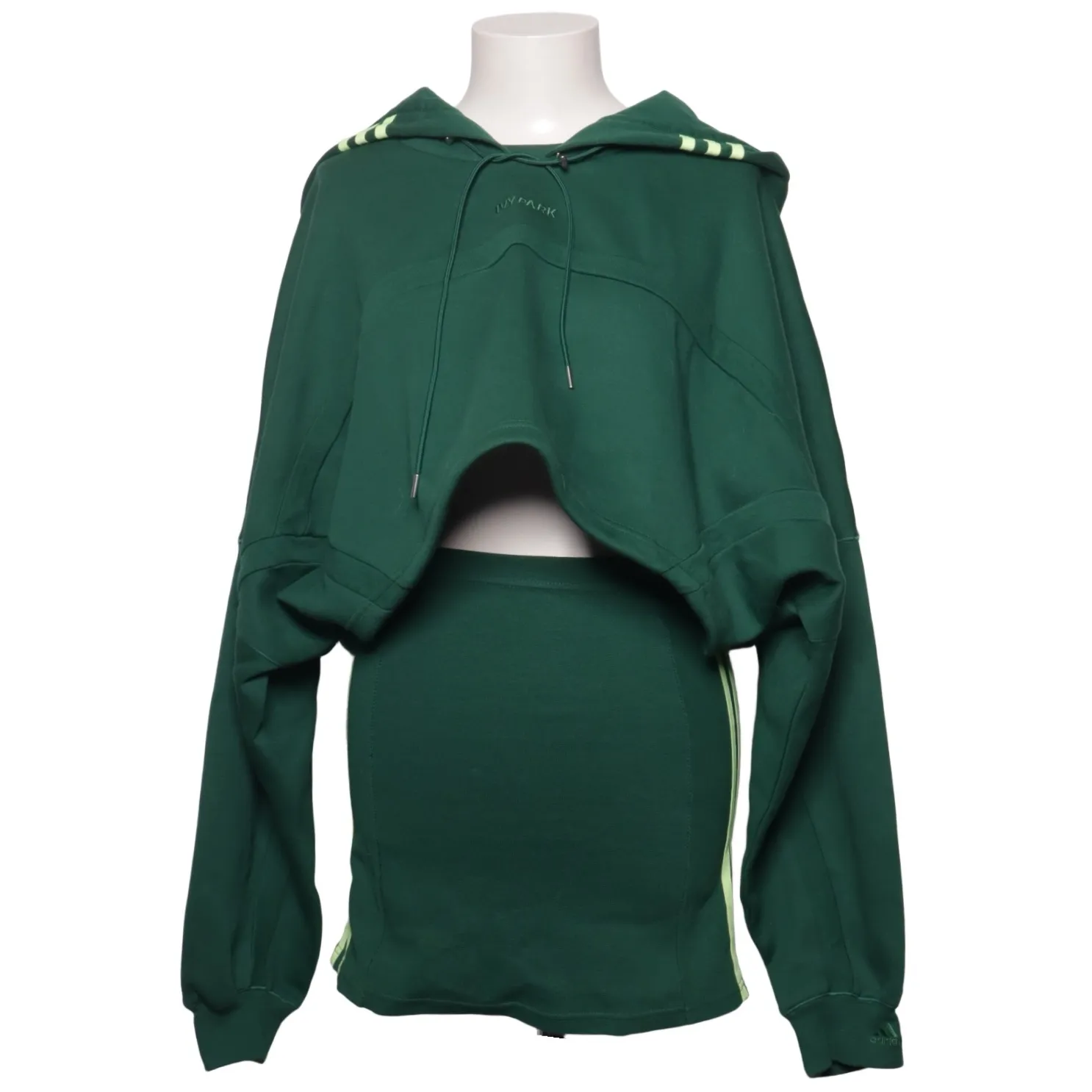 adidas ivy park hooded cutout dress dark green x second hand LEHENGA