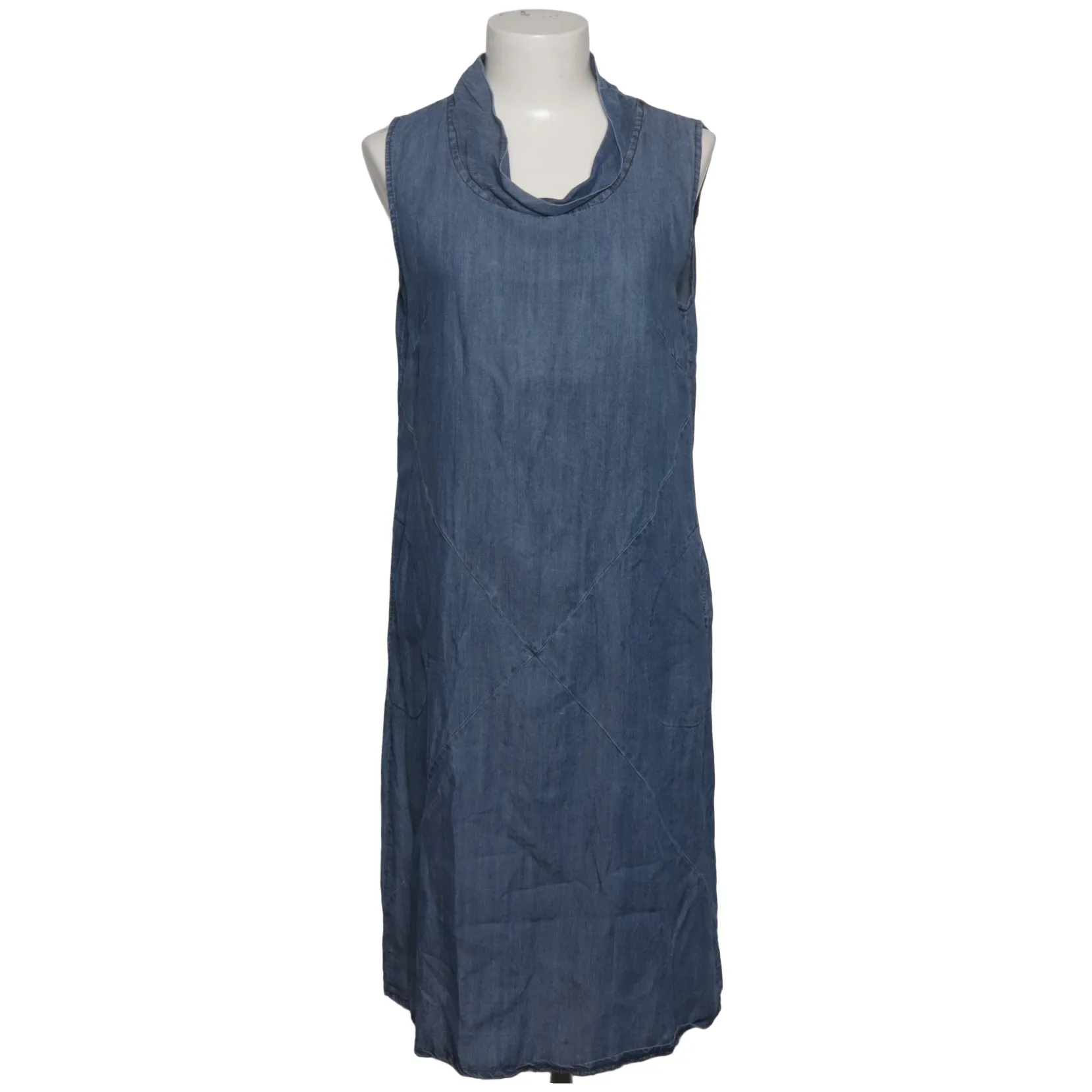 lina tomei linen dress Grey Size L with side panels 95%cotton LINA TOMEI Beaded Gray Linen